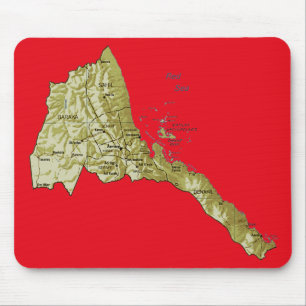 Alfombrilla De Ratón Mapa Mousepad de Eritrea