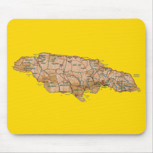 Alfombrilla De Ratón Mapa Mousepad de Jamaica