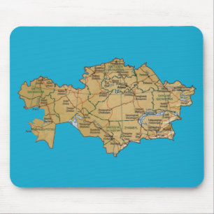 Alfombrilla De Ratón Mapa Mousepad de Kazajistán