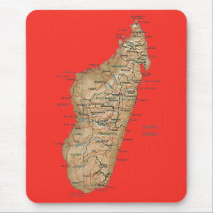 Alfombrilla De Ratón Mapa Mousepad de Madagascar