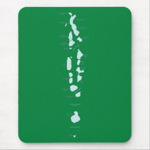 Alfombrilla De Ratón Mapa Mousepad de Maldivas