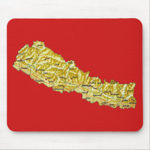 Alfombrilla De Ratón Mapa Mousepad de Nepal