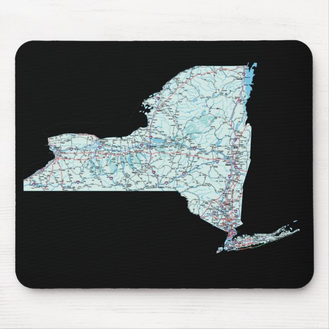 Alfombrilla De Ratón Mapa Mousepad de Nueva York (Frente)