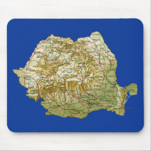 Alfombrilla De Ratón Mapa Mousepad de Rumania