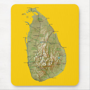 Alfombrilla De Ratón Mapa Mousepad de Sri Lanka