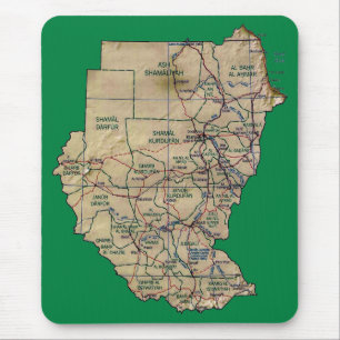 Alfombrilla De Ratón Mapa Mousepad de Sudán