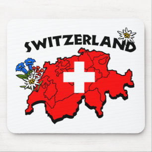 Alfombrilla De Ratón Mapa Mousepad de Switz
