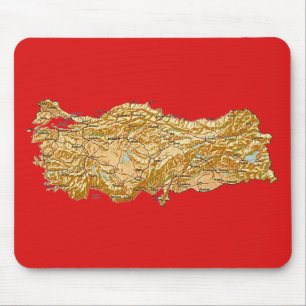 Alfombrilla De Ratón Mapa Mousepad de Turquía