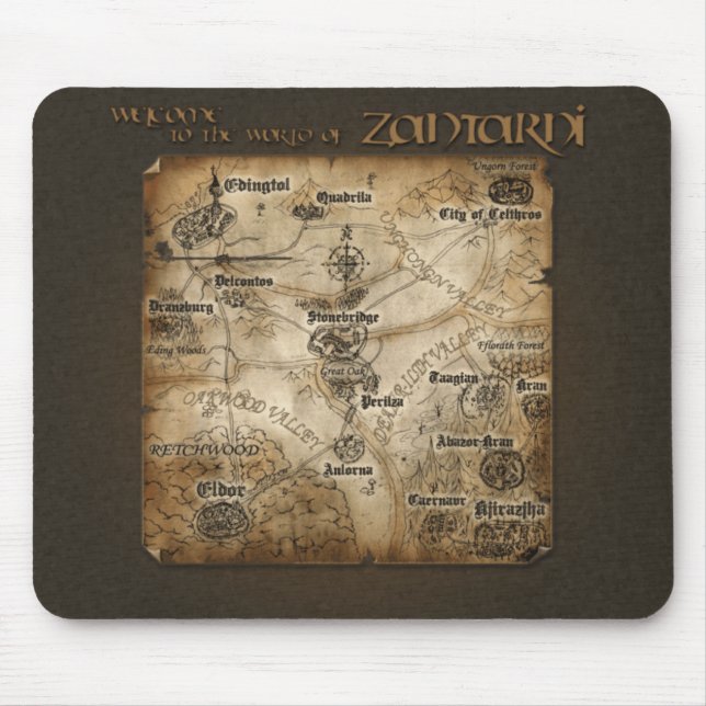 Alfombrilla De Ratón Mapa Mousepad de Zantarni (Frente)