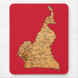 Alfombrilla De Ratón Mapa Mousepad del Camerún