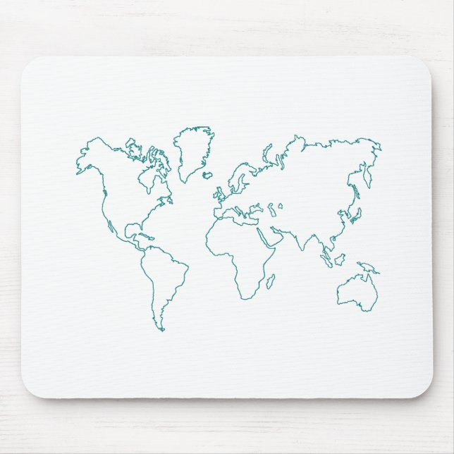 Alfombrilla De Ratón Mapa mundial (Frente)