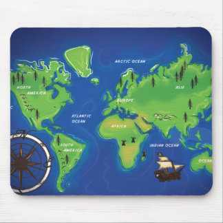 Alfombrilla De Ratón Mapa mundial