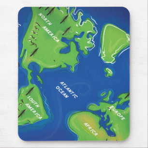 Alfombrilla De Ratón Mapa mundial