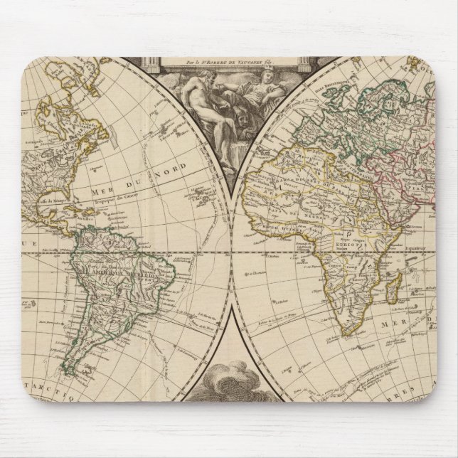 Alfombrilla De Ratón Mapa Mundial 9 (Frente)