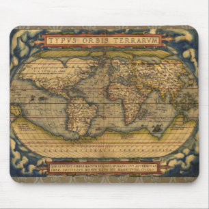 Alfombrilla De Ratón Mapa Mundial Antiguo Ortellius Europa Viajes