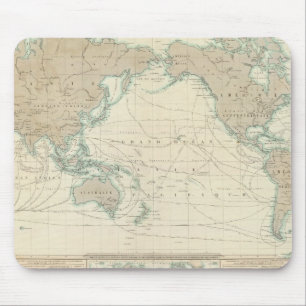 Alfombrilla De Ratón Mapa Mundial de Canales de Navegación