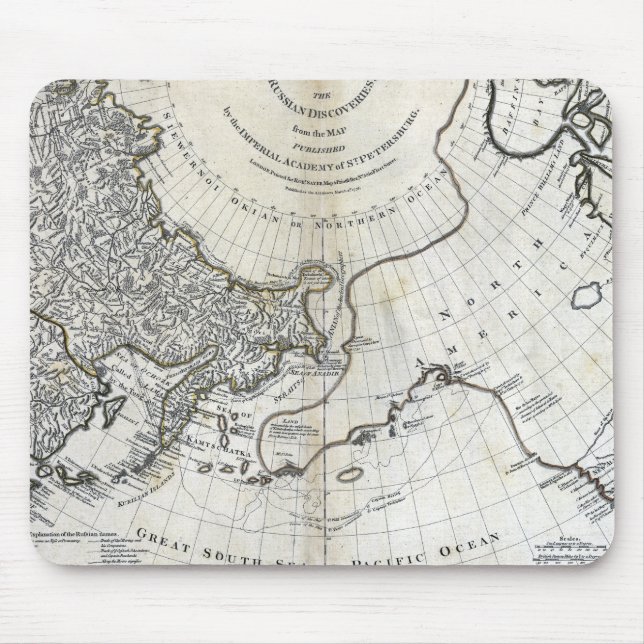 ALFOMBRILLA DE RATÓN MAPA: NORTH PACIFIC (Frente)