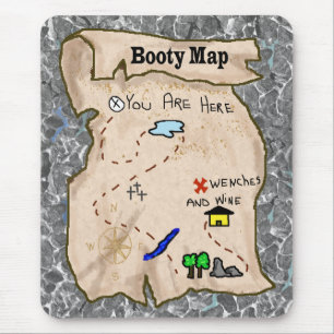 Alfombrilla De Ratón Mapa pirata del ratón