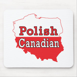Alfombrilla De Ratón Mapa polaco de Canadá