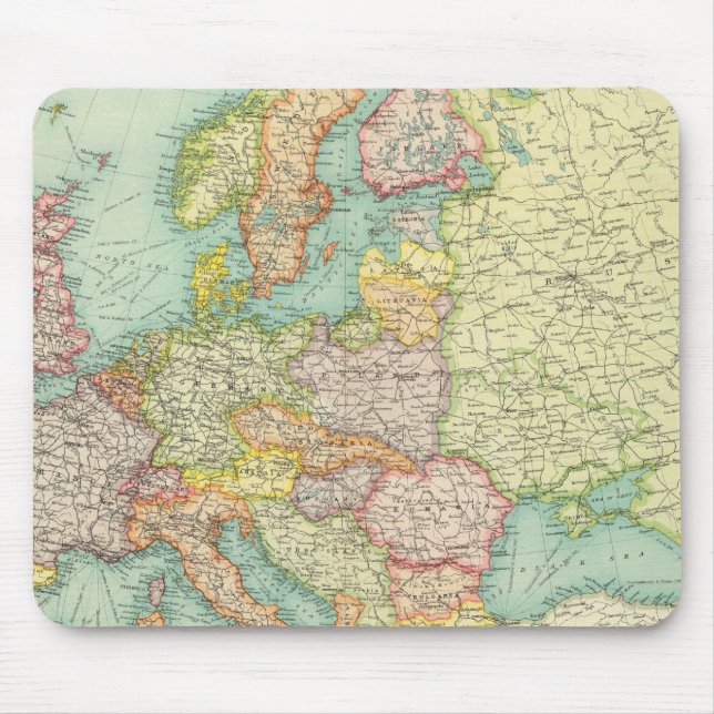 Alfombrilla De Ratón Mapa político de Europa (Frente)