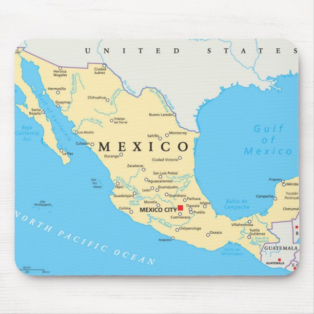 Alfombrilla De Ratón Mapa político de México (Frente)