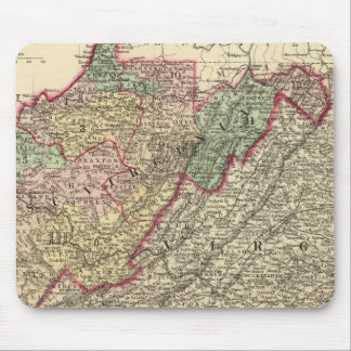 Alfombrilla De Ratón Mapa político de Virginia Occidental