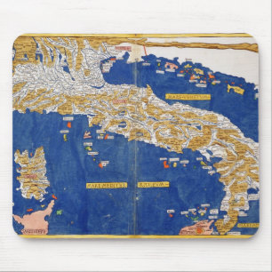 Alfombrilla De Ratón Mapa Ptolemaic de Italia, 1482 (litho coloreado)