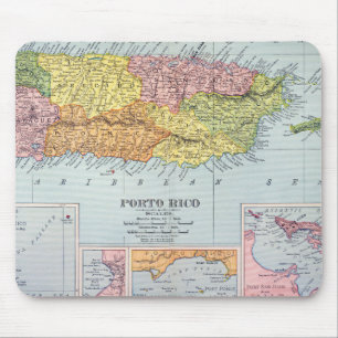 ALFOMBRILLA DE RATÓN MAPA: PUERTO RICO, 1900