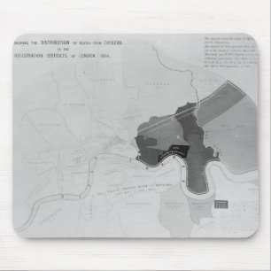 Alfombrilla De Ratón Mapa que muestra la distribución de muertes