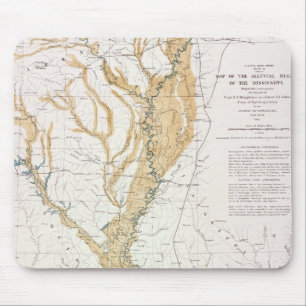 ALFOMBRILLA DE RATÓN MAPA: RÍO MISISIPI, 1861