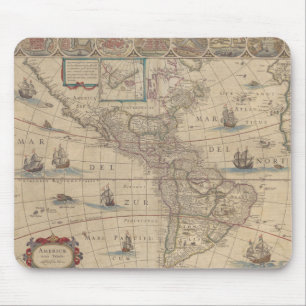 Alfombrilla De Ratón Mapa temprano de las Américas (América del Norte y