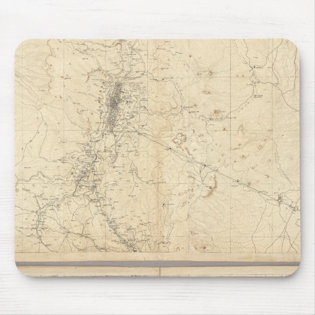 Alfombrilla De Ratón Mapa topográfico de la región minera de Washoe (Frente)