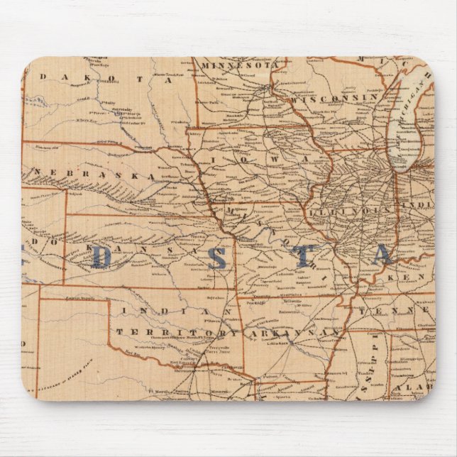 Alfombrilla De Ratón Mapa Topográfico de los Estados Unidos (Frente)