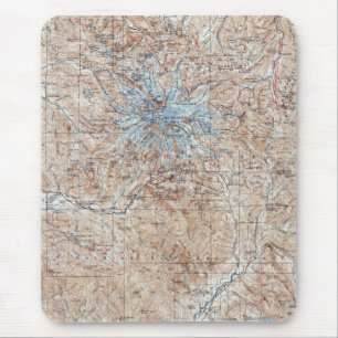 Alfombrilla De Ratón Mapa topográfico Washington del Monte Rainier del