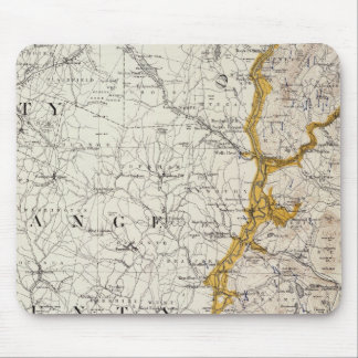 Alfombrilla De Ratón Mapa topográfico y glacial de New Hampshire 2