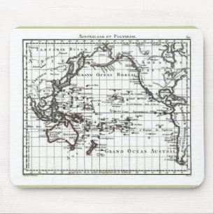 Alfombrilla De Ratón Mapa Vintage 1806 - Australasie et Polynesie
