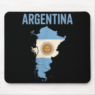 Alfombrilla De Ratón Mapa vintage de argentina bandera del país vacay a