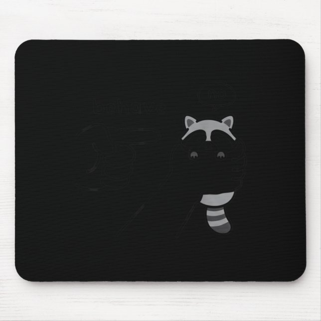 Alfombrilla De Ratón Mapache Deshonesto Mapache Divertido Meme Compórta (Frente)