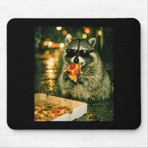 Alfombrilla De Ratón Mapache divertido comiendo pizza animal meme mapac