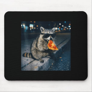 Alfombrilla De Ratón Mapache divertido comiendo pizza selfie de animal