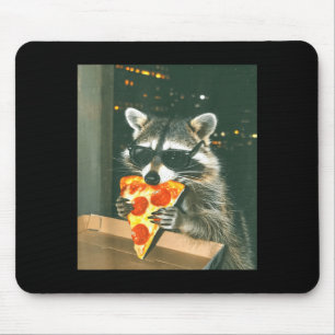 Alfombrilla De Ratón Mapache Divertido Comiendo Zza Animal Meme Hombres
