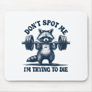 Alfombrilla De Ratón Mapache Divertido De Gimnasio No Me Toquen Estoy I