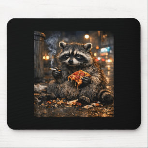 Alfombrilla De Ratón Mapache divertido fumando cigarrillo humor meme ma