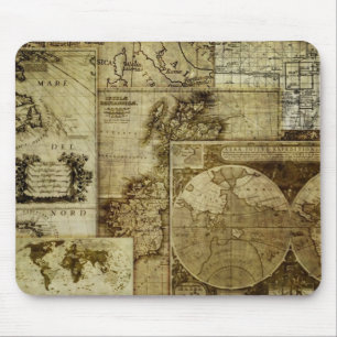 Alfombrilla De Ratón Mapas antiguos del mundo