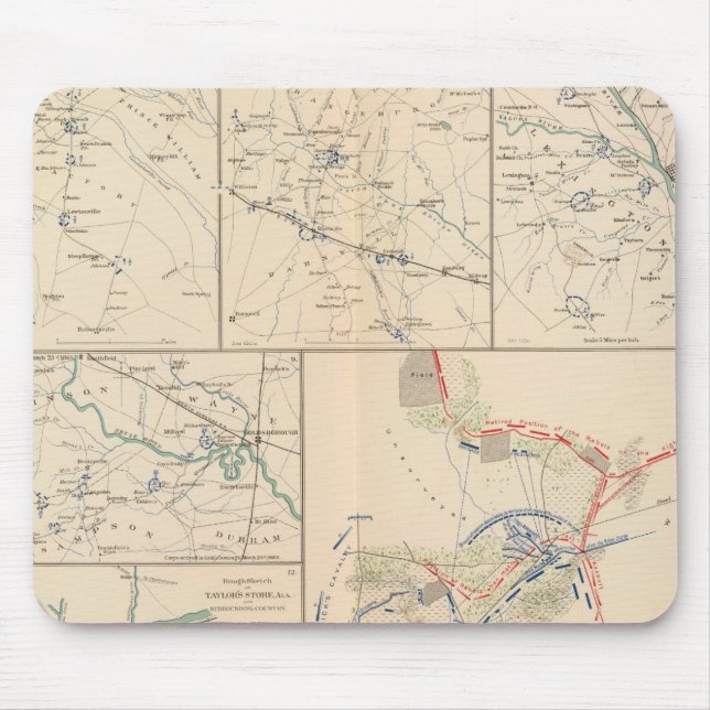 Alfombrilla De Ratón Mapas de campaña de Savannah Goldsborough (Frente)