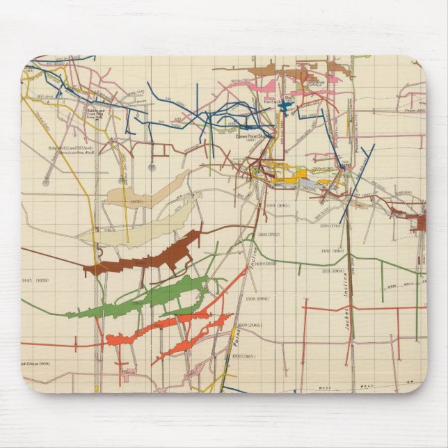 Alfombrilla De Ratón Mapas de minas de comarca número VI (Frente)