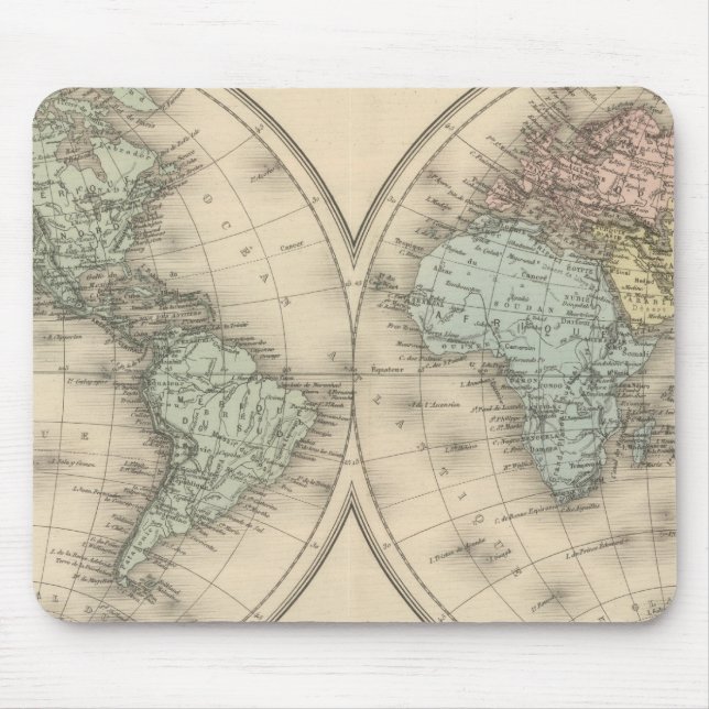 Alfombrilla De Ratón Mapas mundiales (Frente)