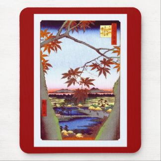 Alfombrilla De Ratón Maple Trees Tekona Hiroshige Vintage japonés