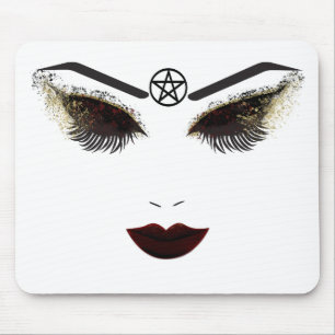 Alfombrilla De Ratón Maquillaje de Cara Pentáculo Belleza Pestañas y La