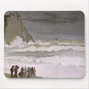 Alfombrilla De Ratón Mar agitado de Claude Monet el en Etretat,